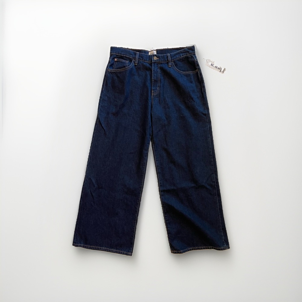 Hudson Francesca Wide Leg Jeans Womens 32 NWT Low Rise Dark Wash MSRP $238